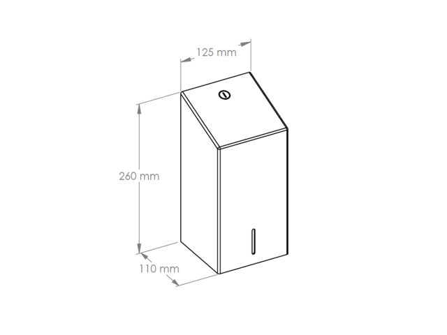 MERIDA STELLA STONE GREY LINE multiflat toilet paper dispenser, stone grey MERIDA STELLA STONE GREY LINE multiflat toilet paper dispenser, stone grey
